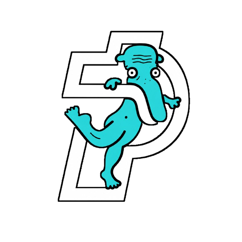 The Spirit of Paid character inside a white P
